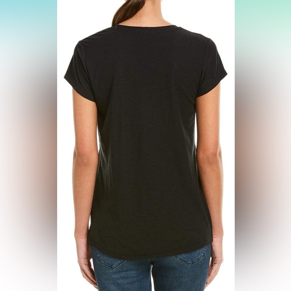 James Perse Women's Deep V-Neck Tee size 1 black - Picture 2 of 6
